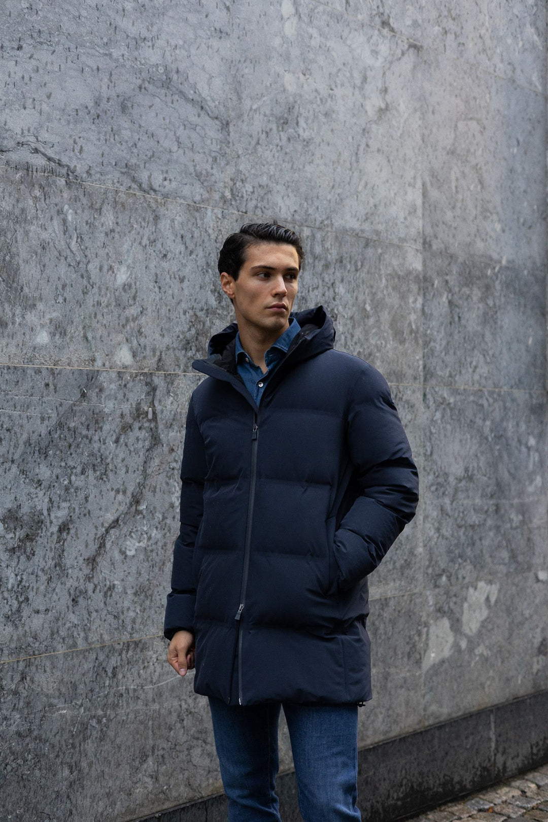 Men`s Woven Half Coat