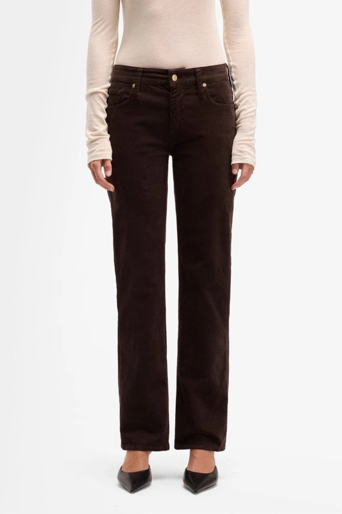 CALIE STRAIGHT Corduroy Coffee Bean