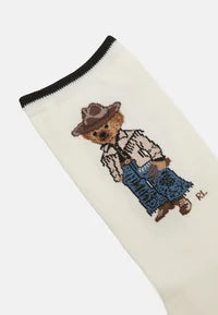 POLO RALPH LAUREN POLO BEAR COTTON-BLEND TROUSER SOCKS