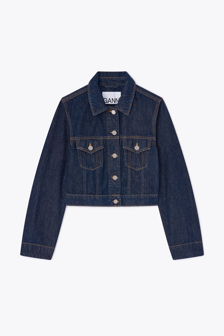 Rinse Denim Cropped Jacket