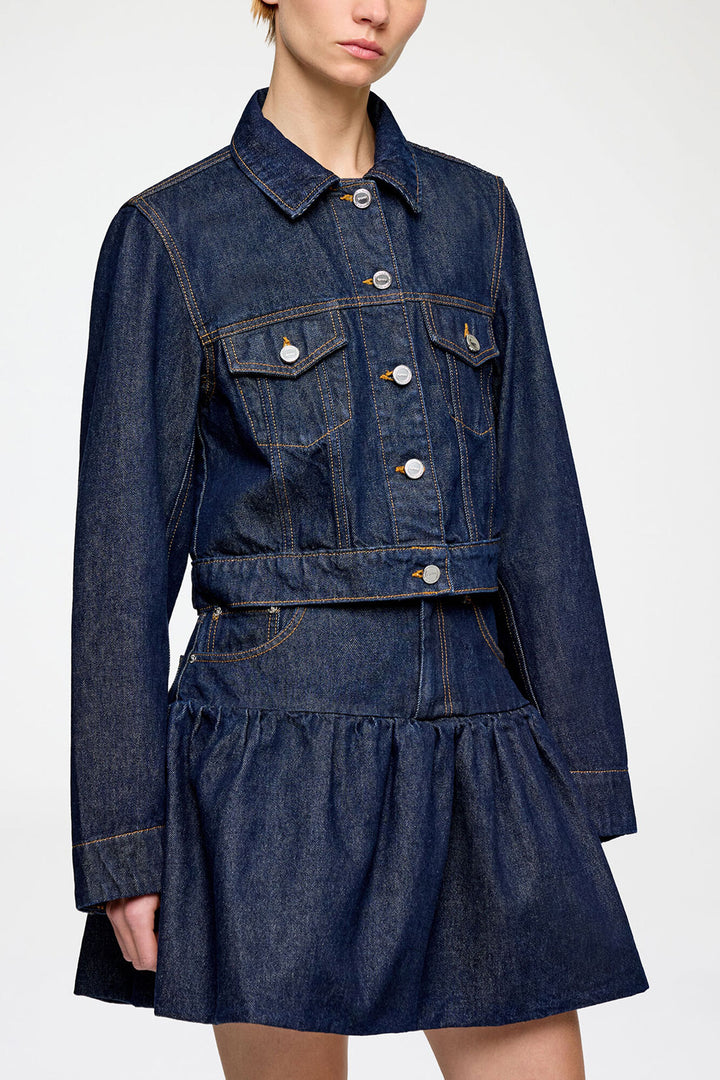 Rinse Denim Cropped Jacket