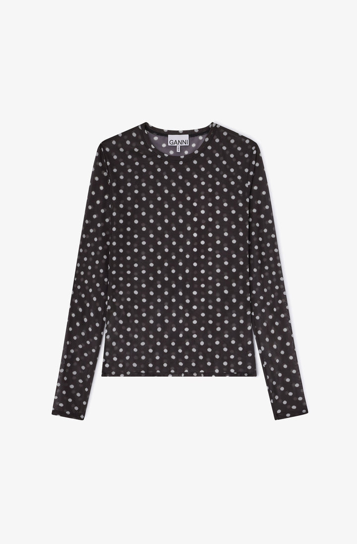 Printed Sheer Jersey Longsleeve