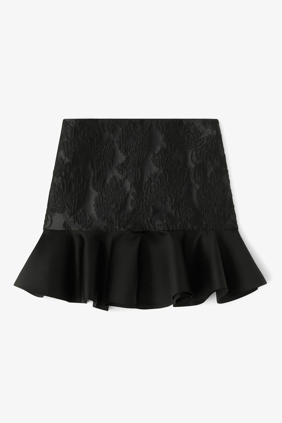 Satin Cloque Mini Skirt