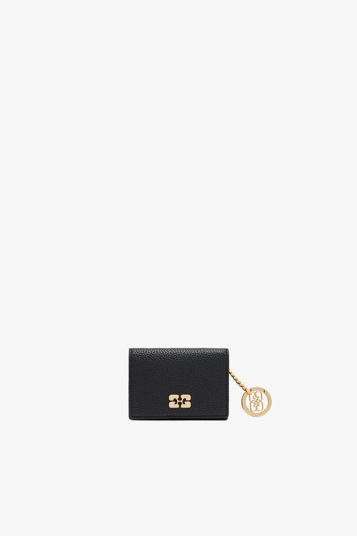 Bou Card Holder With Flap Grained Gold