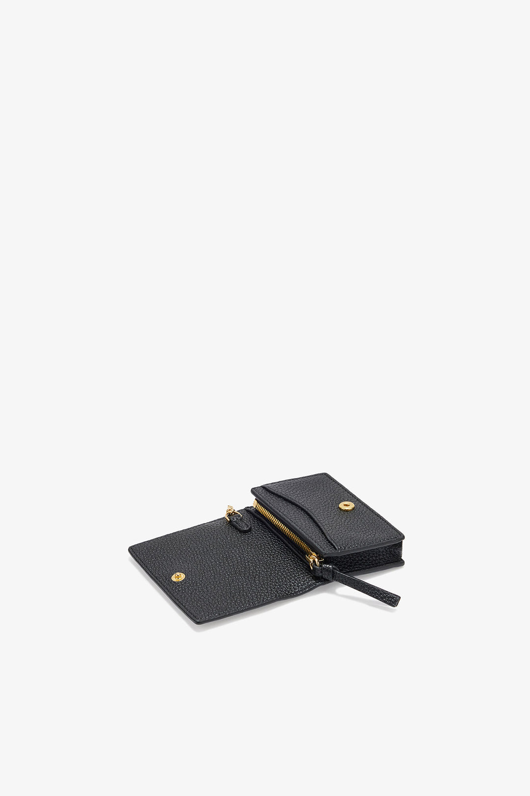 Bou Card Holder With Flap Grained Gold
