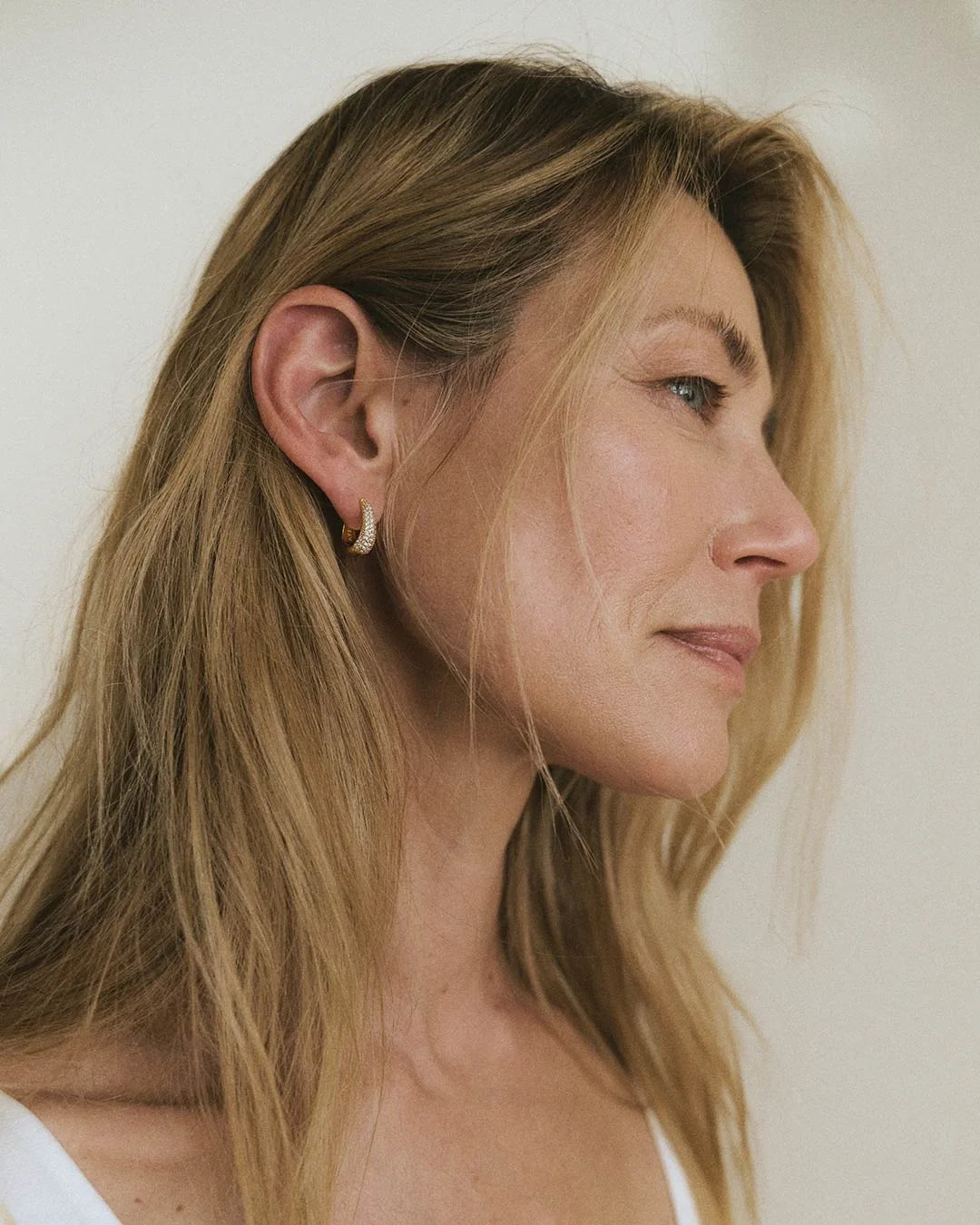 Pave Ellipse Earrings