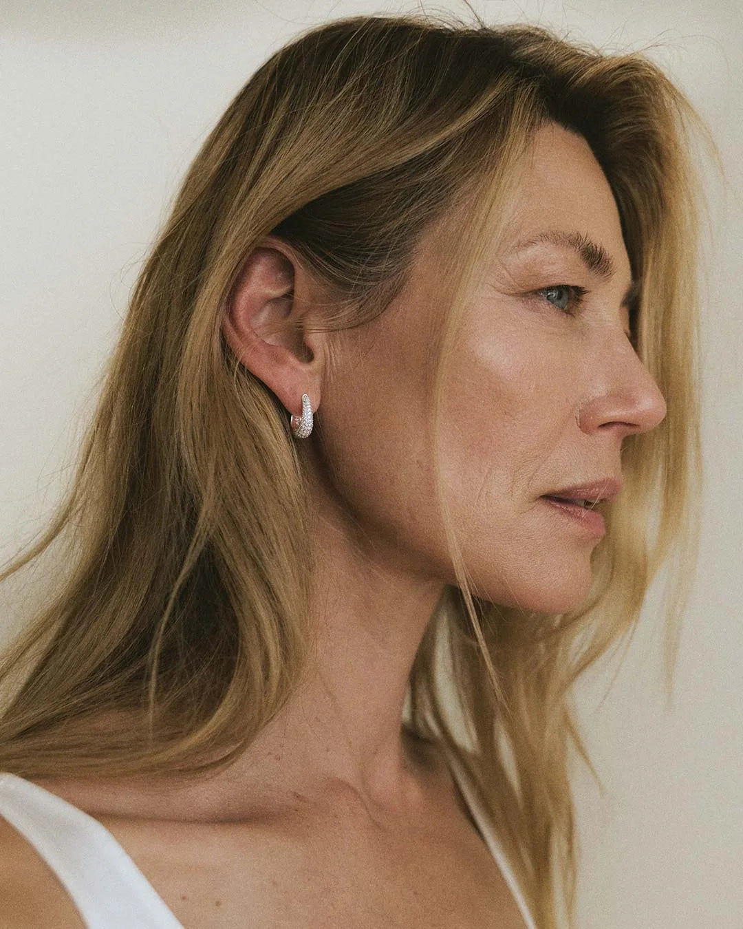 Pave Ellipse Earrings