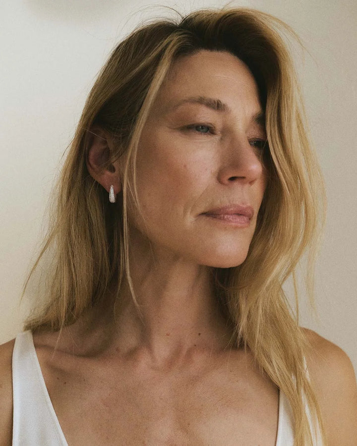 Pave Ellipse Earrings