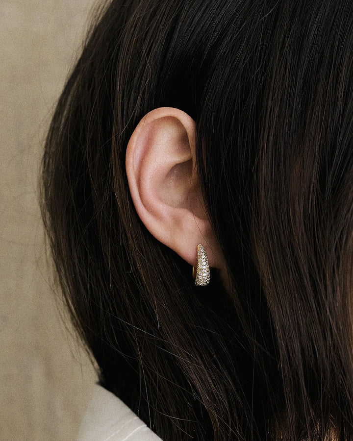 Pave Ellipse Earrings