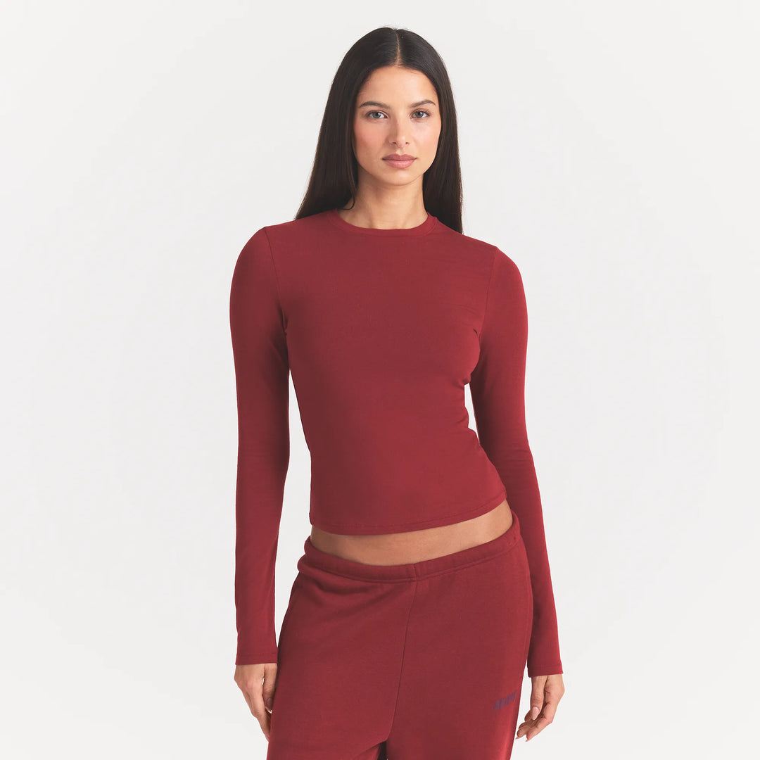 COTTON JERSEY LONG SLEEVE T-SHIRT