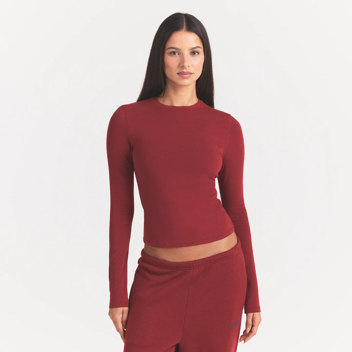 COTTON JERSEY LONG SLEEVE T-SHIRT