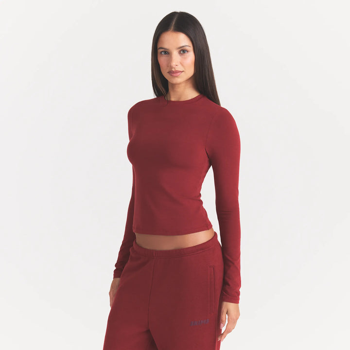 COTTON JERSEY LONG SLEEVE T-SHIRT