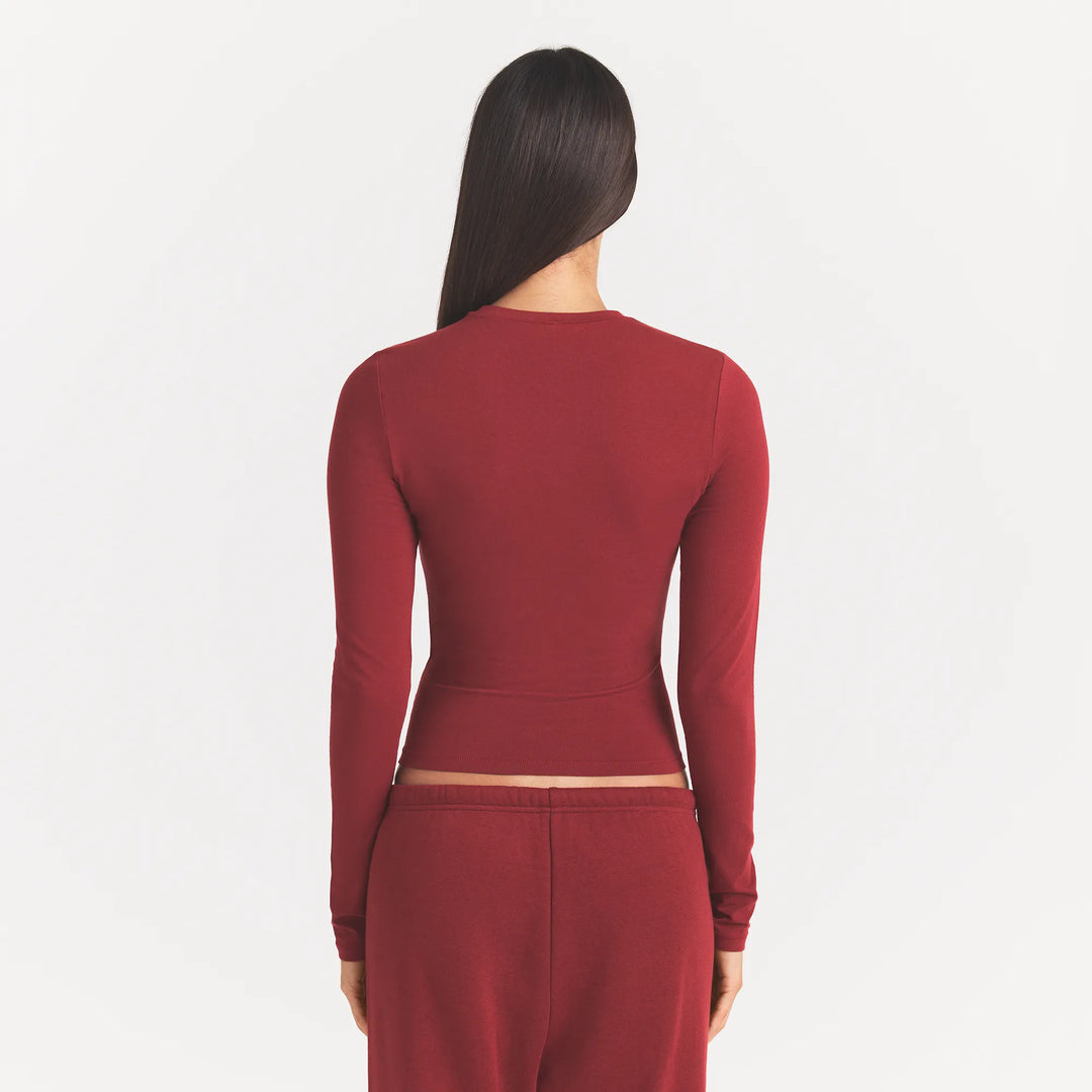 COTTON JERSEY LONG SLEEVE T-SHIRT