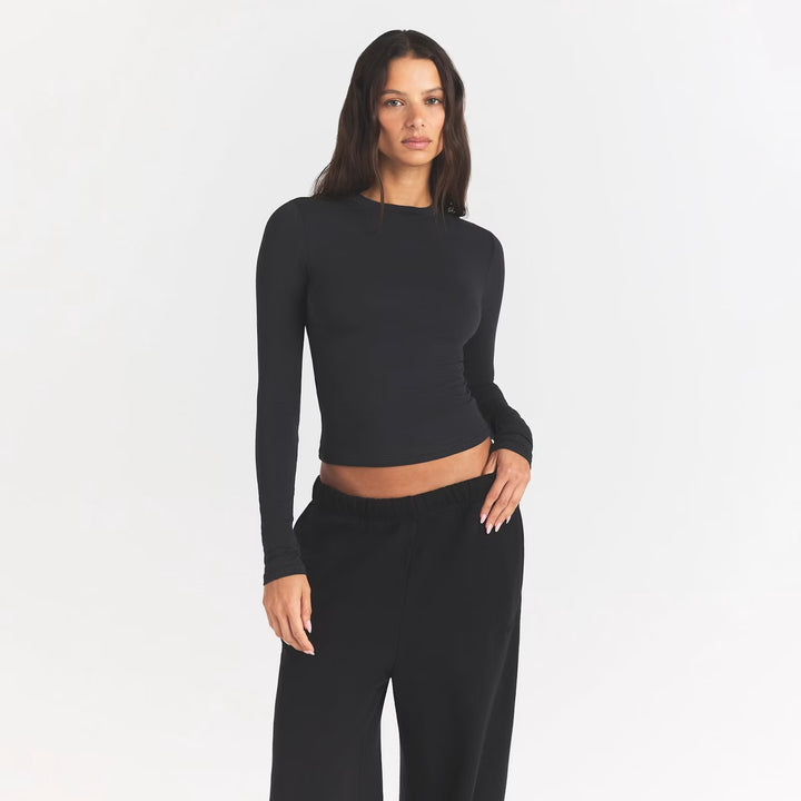 COTTON JERSEY LONG SLEEVE T-SHIRT