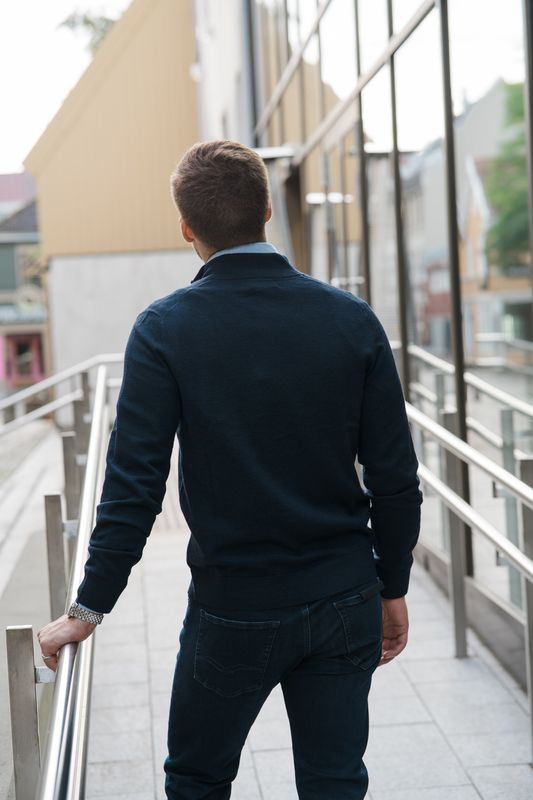 Merino Zip Cardigan