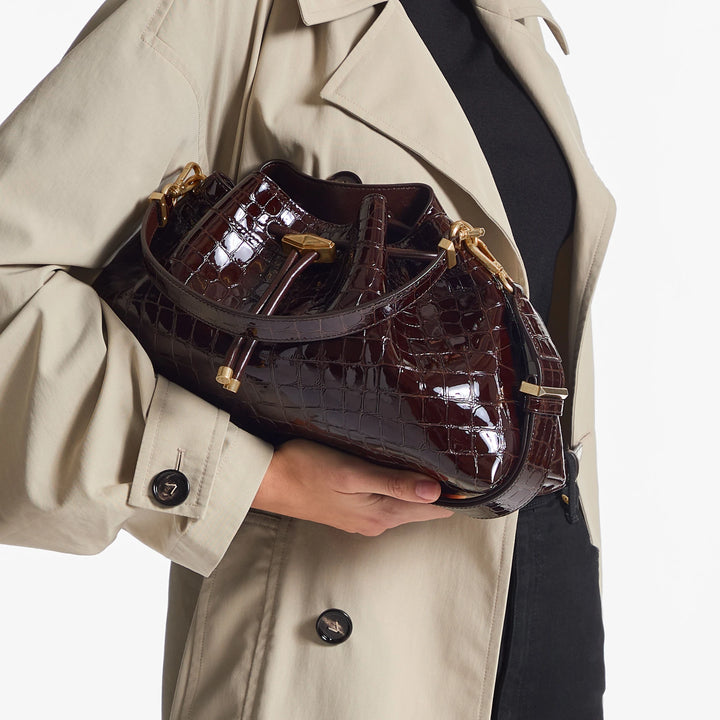 Sambuco Croc Embossed Leather Bag