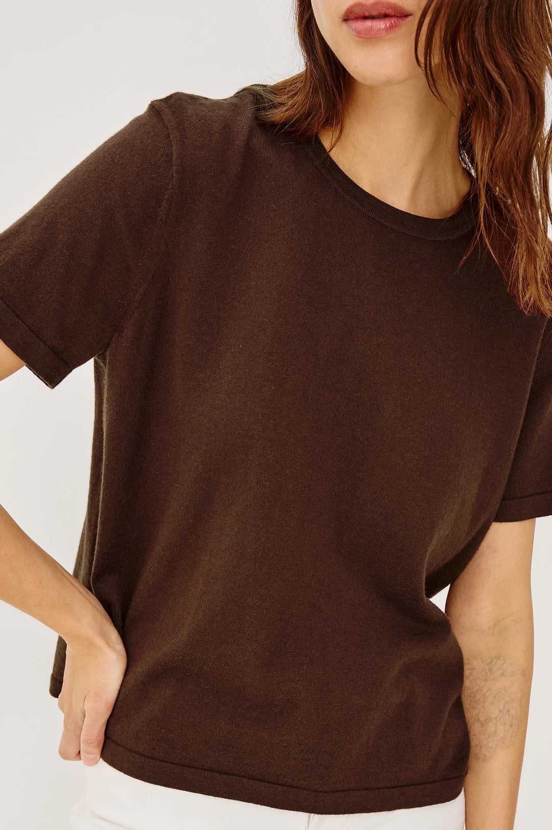 COTTON CASHMERE SHORT SLEEVE TEE