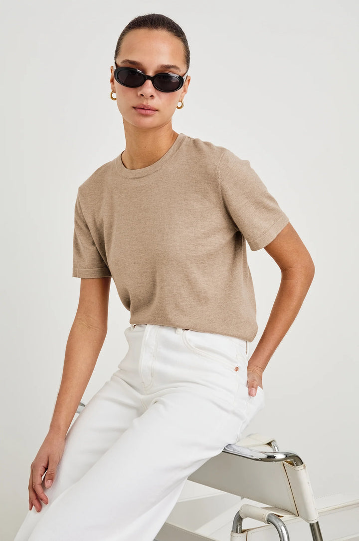 COTTON CASHMERE SHORT SLEEVE TEE