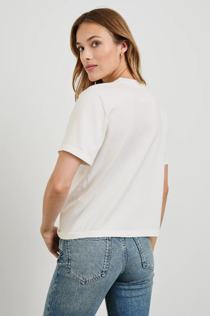 COTTON CASHMERE SHORT SLEEVE TEE