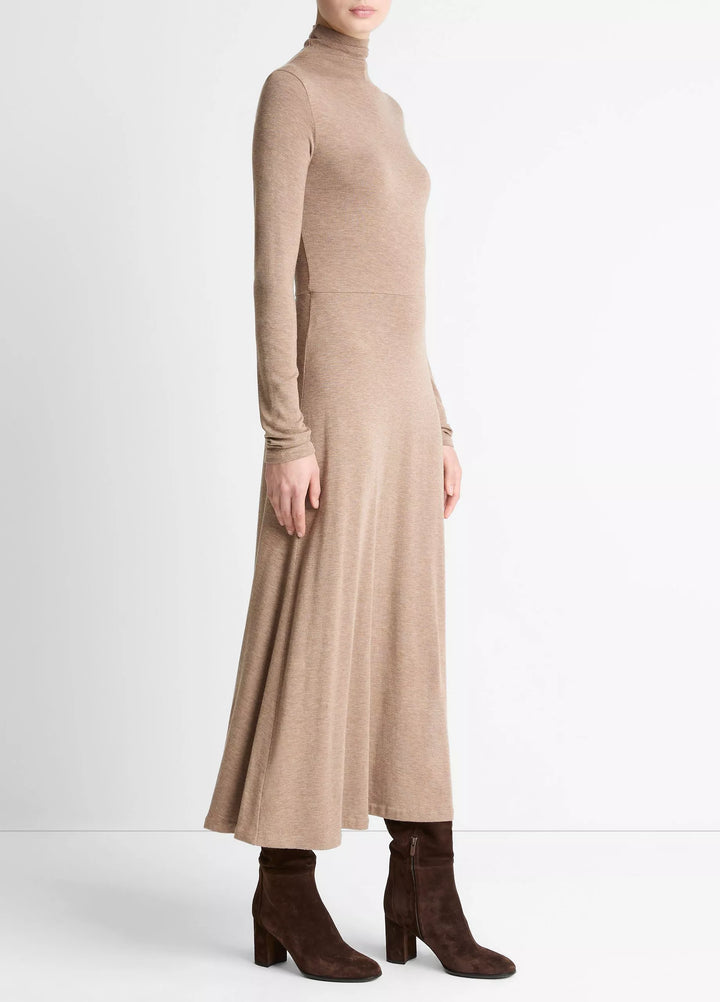 COZY L/S FUNNEL NK DRESS