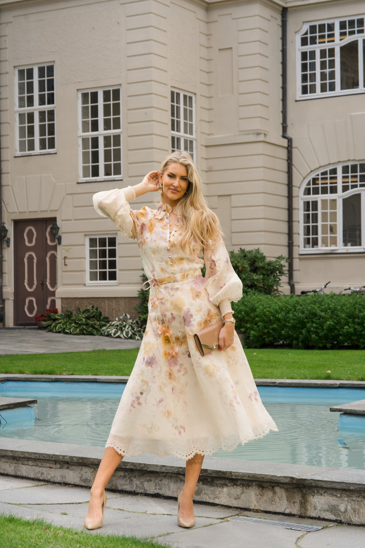 Memento Embroidered Midi Skirt