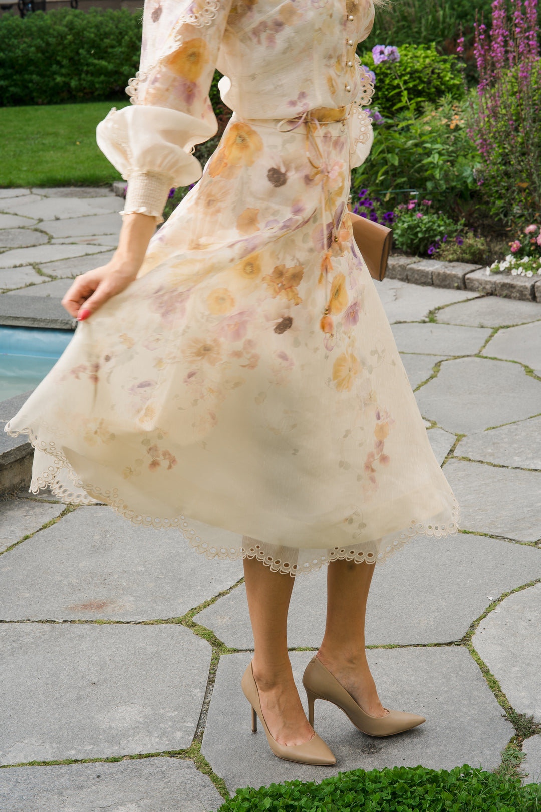 Memento Embroidered Midi Skirt