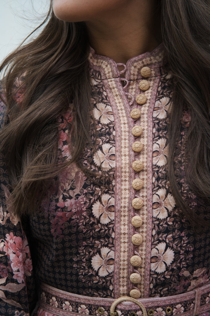 Illuminate Buttoned Midi Dress