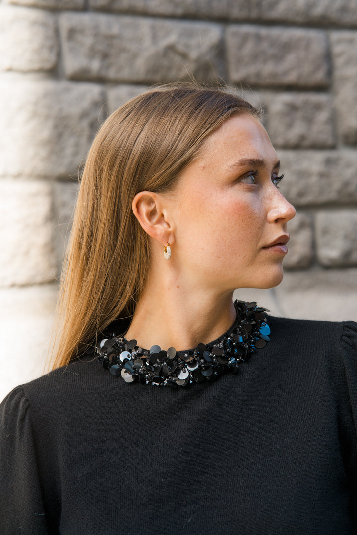 ULLA JOHNSON Kalani Embroidered Cashmere Long Sleeve Pullover