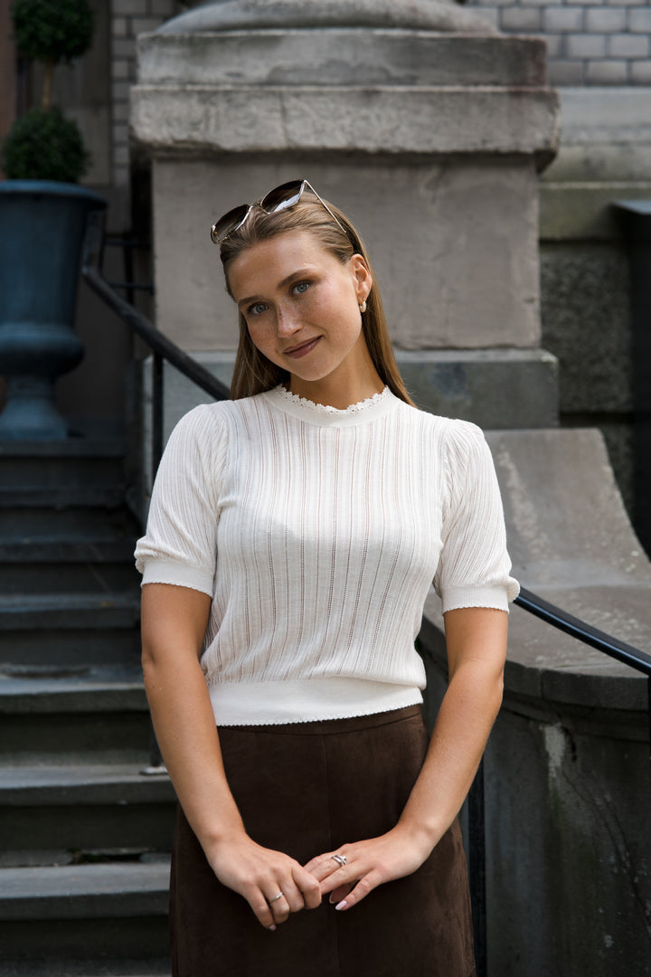 ULLA JOHNSON Gemma Short Sleeve Knit Top