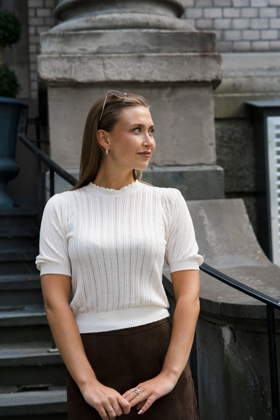 ULLA JOHNSON Gemma Short Sleeve Knit Top