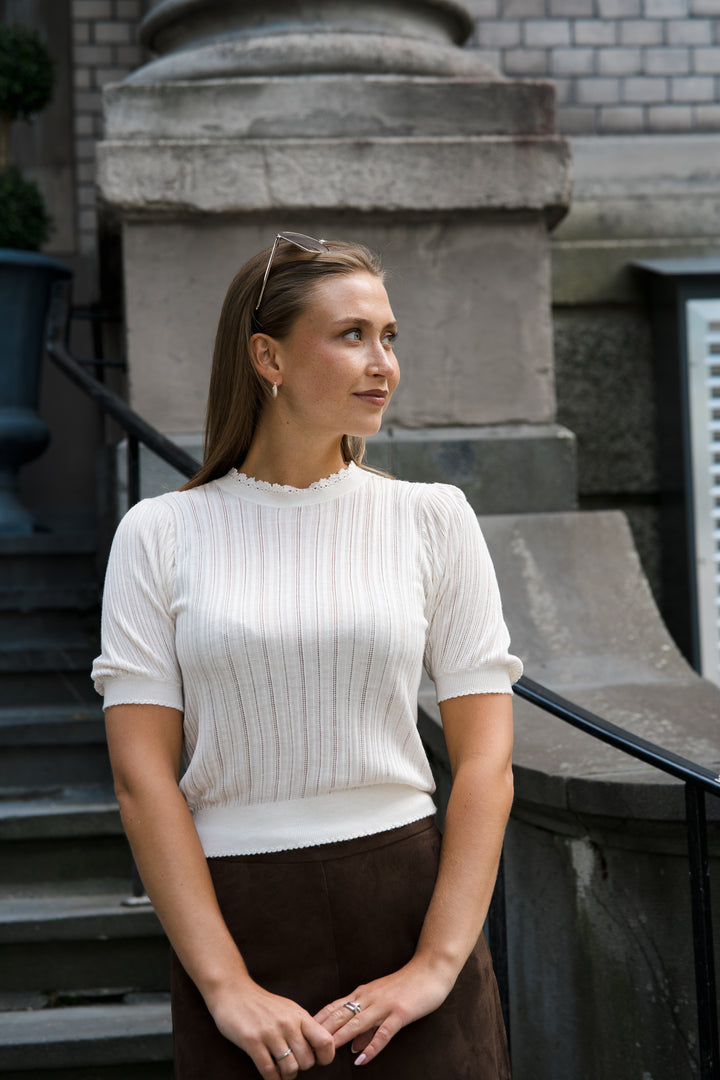 ULLA JOHNSON Gemma Short Sleeve Knit Top