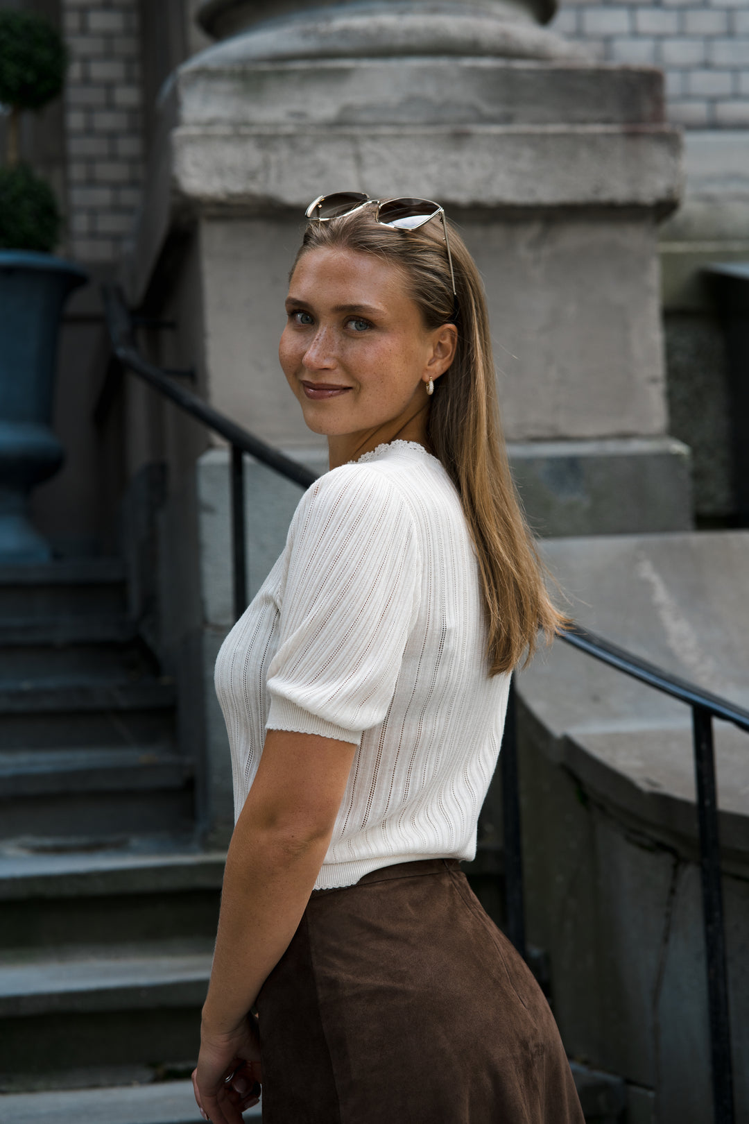 ULLA JOHNSON Gemma Short Sleeve Knit Top