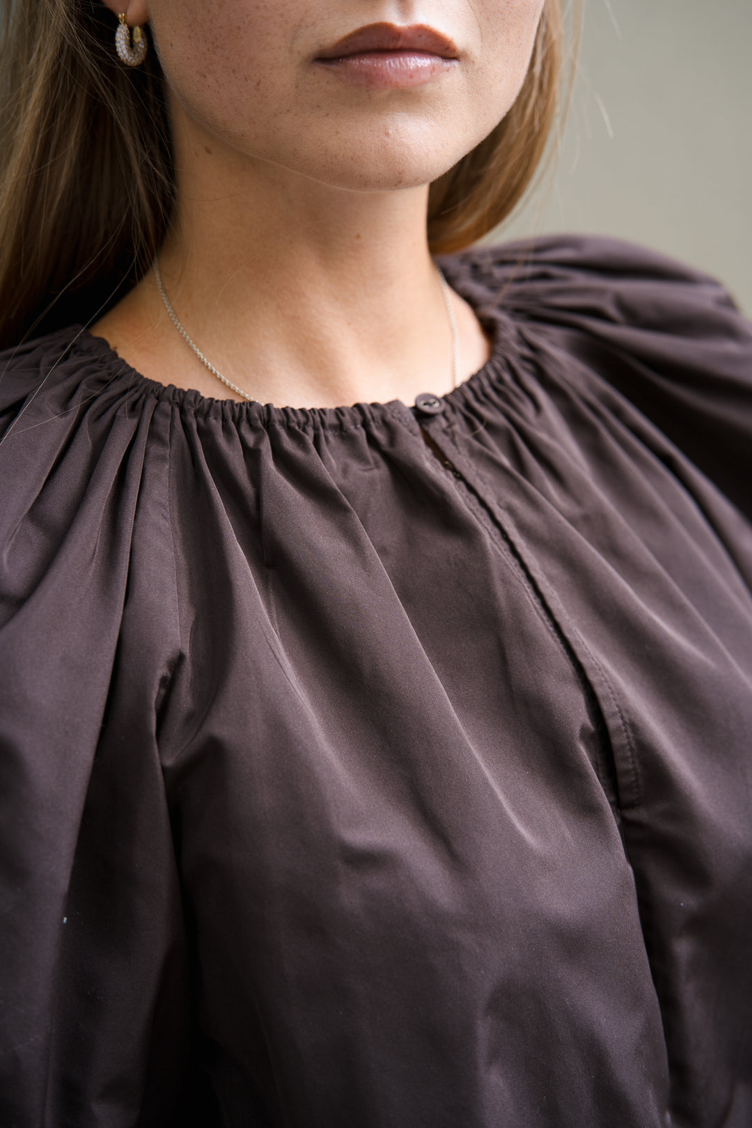 ULLA JOHNSON Talie Silk Short Sleeve Blouse