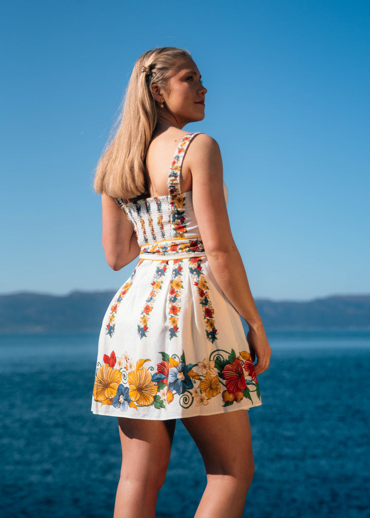 TROPI OFF-WHITE MINI DRESS