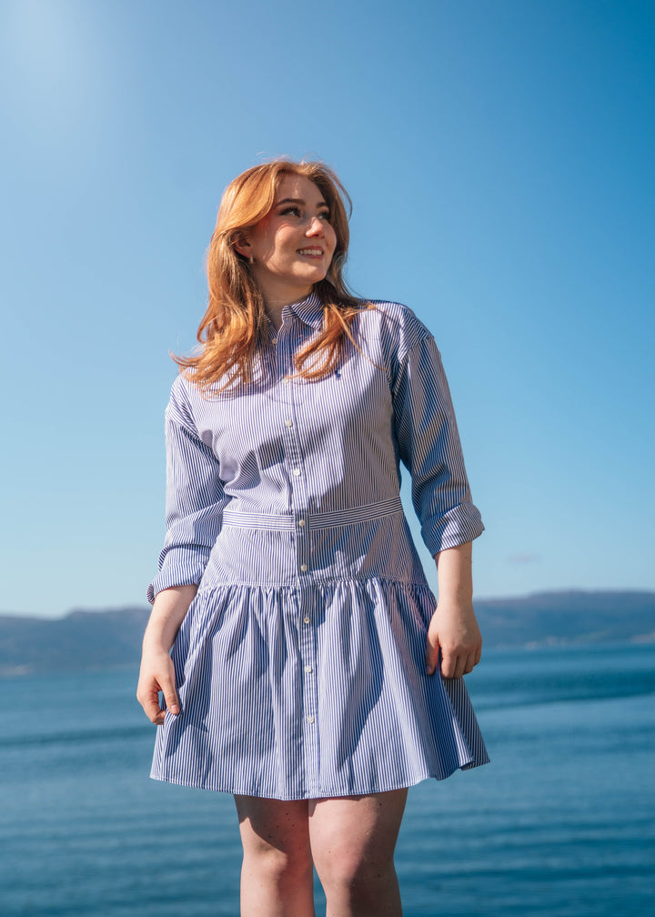 WOVEN-SHIRT DRESS-DRESSES