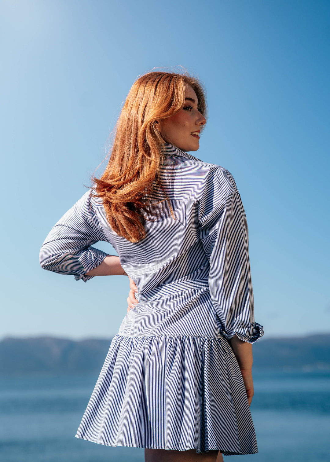 WOVEN-SHIRT DRESS-DRESSES