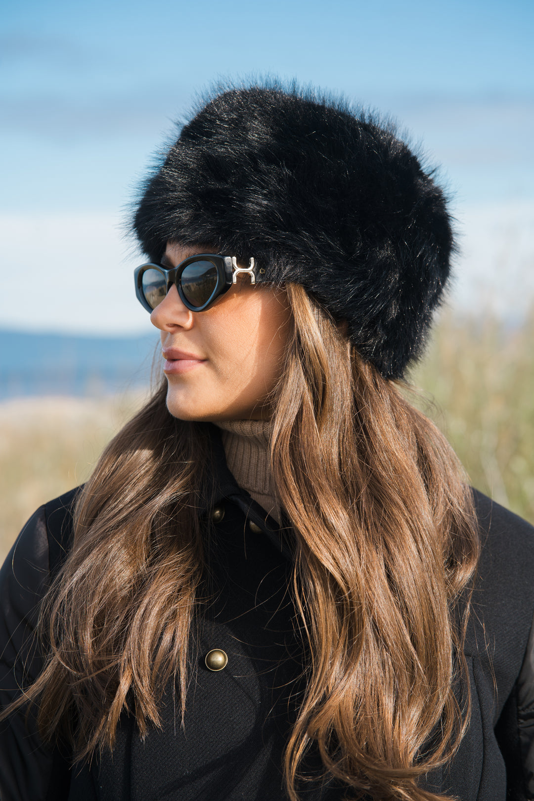 Isabella Fuskepels Hatt Sort