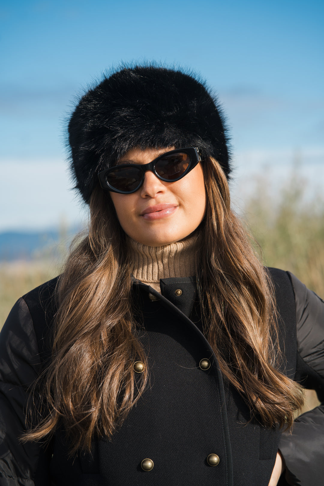 Isabella Fuskepels Hatt Sort