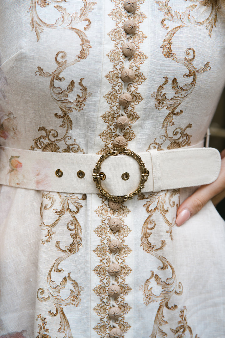 Hypnotic Buttoned Midi Dress