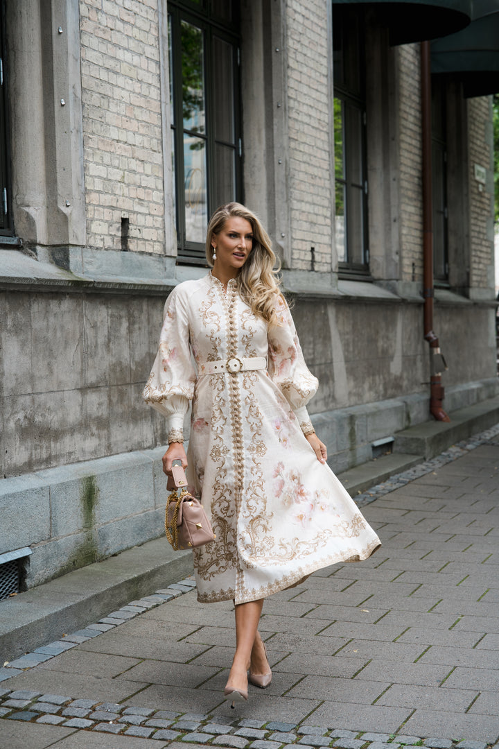 Hypnotic Buttoned Midi Dress