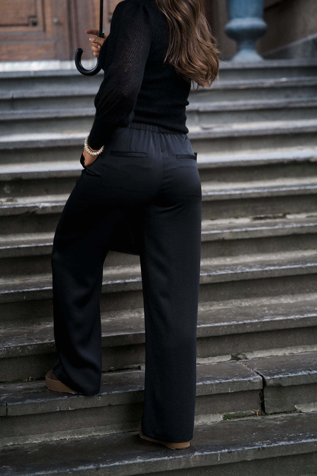 VINCE MID RISE SIDE STRAP PULL ON PANT