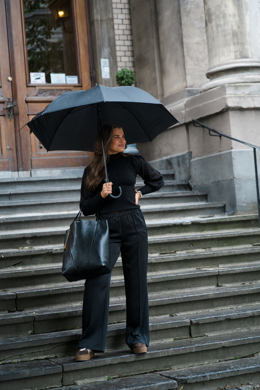 VINCE MID RISE SIDE STRAP PULL ON PANT