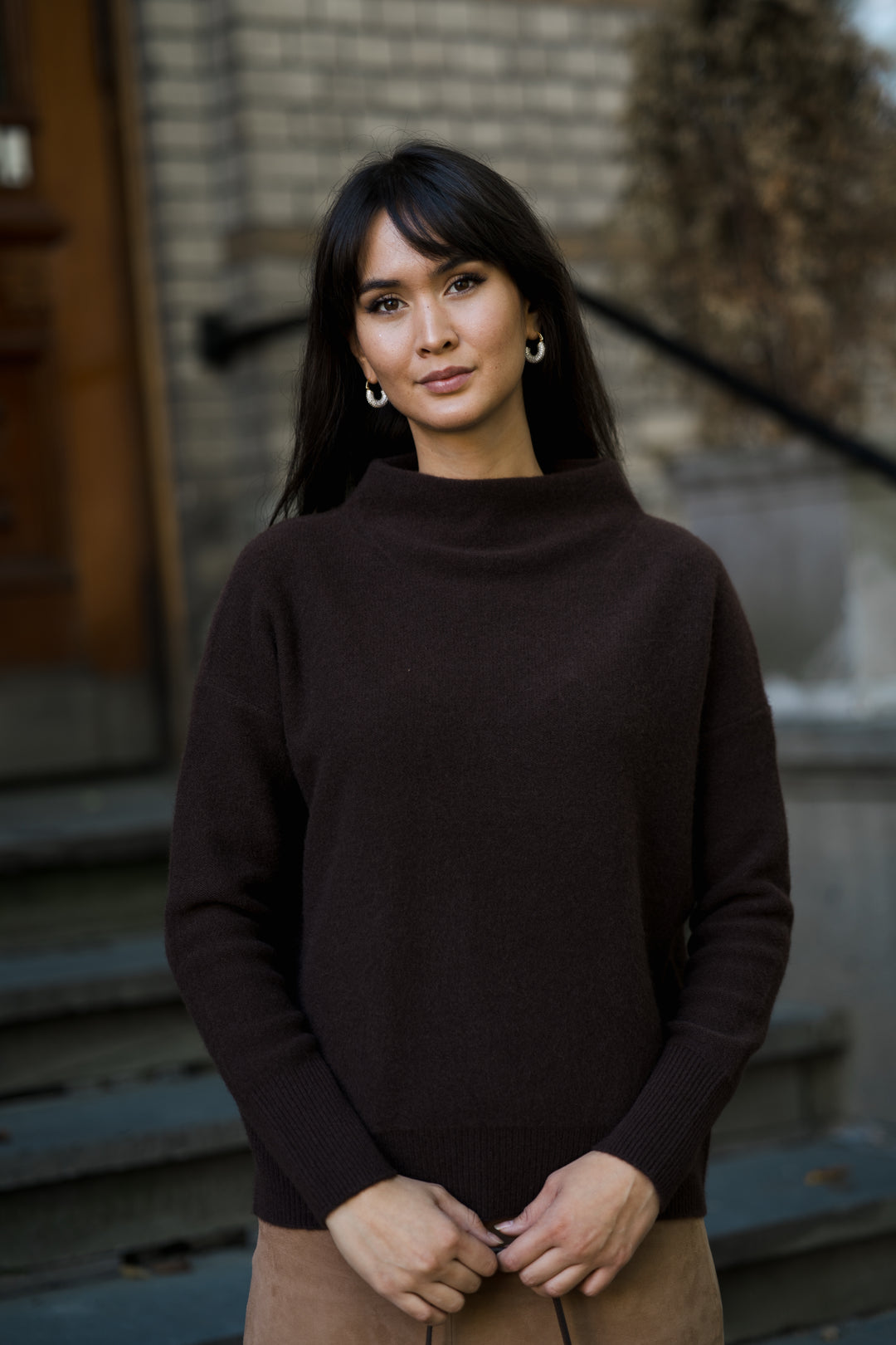 BOILED FUNNEL NK PULLOVER