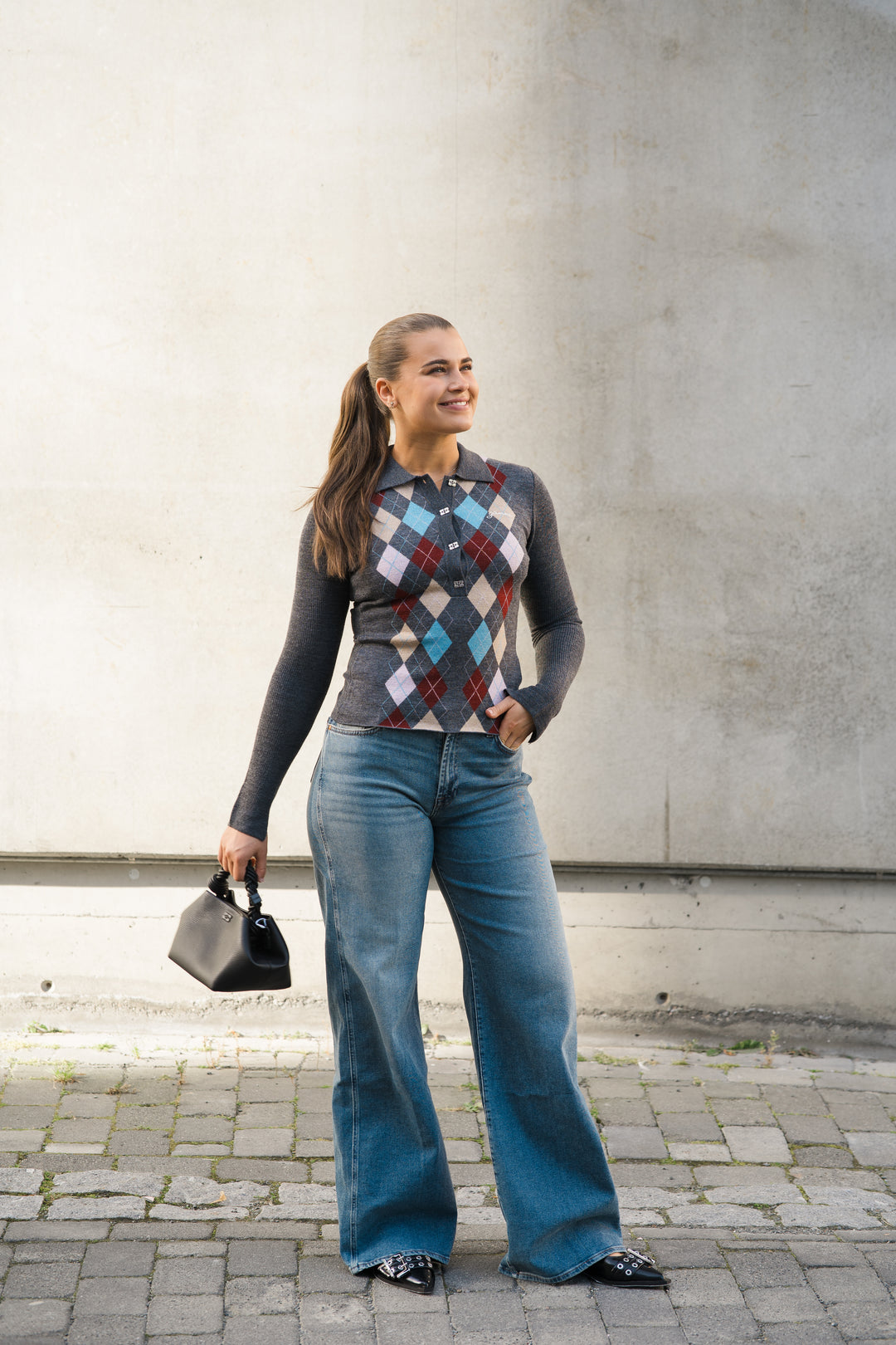 Fine Merino Jacquard Polo