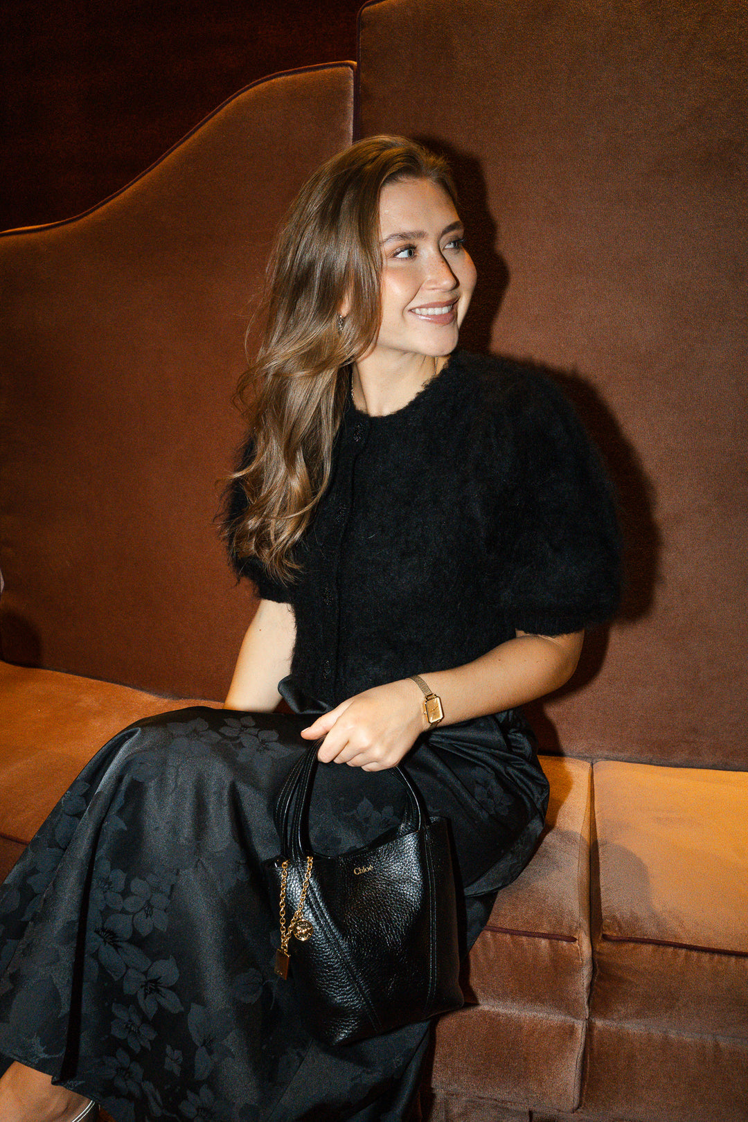 Hairy Knit Puffed Jacket