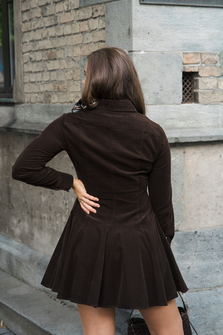 WOVEN-SHIRT DRESS-DRESSES