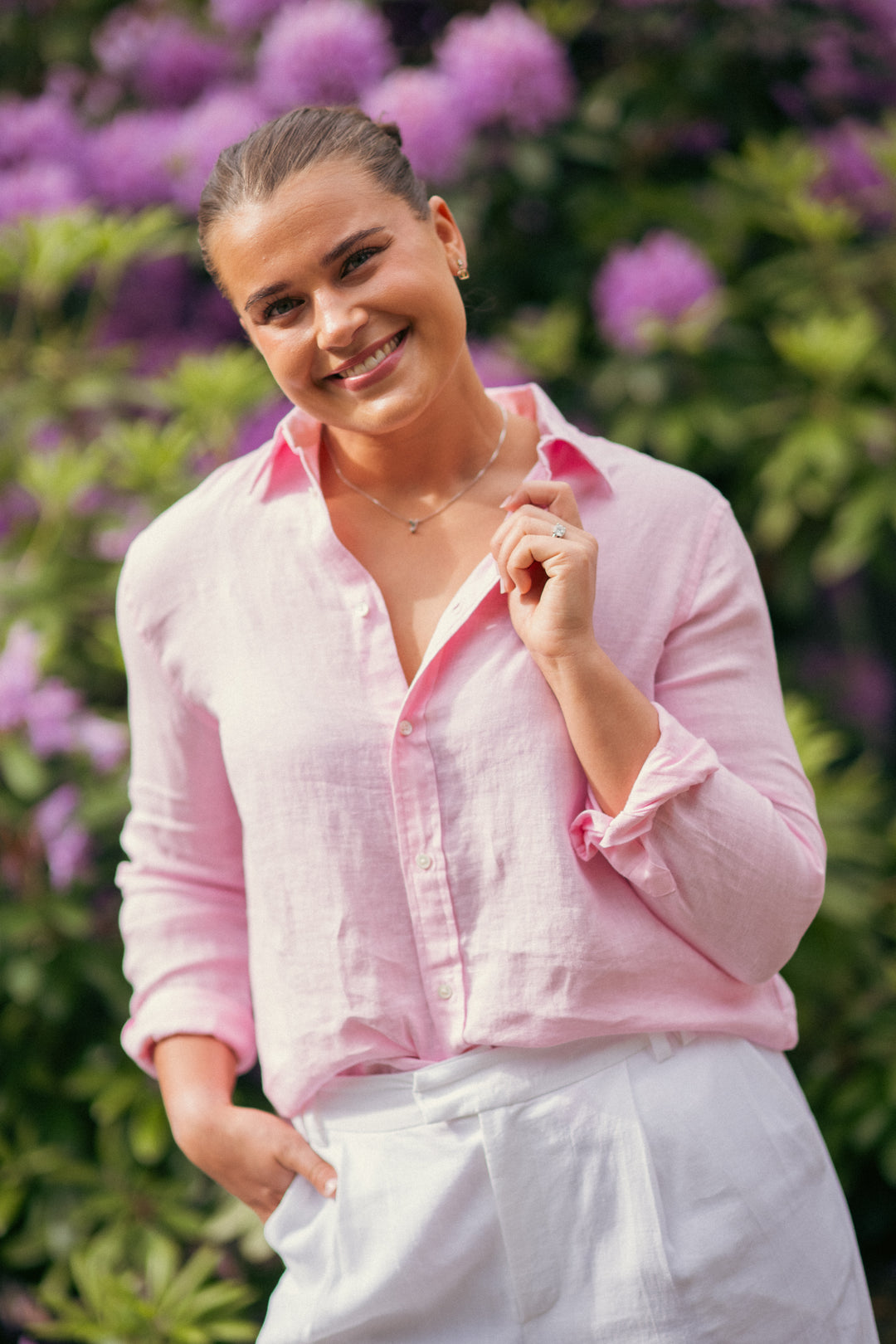 Classic-Long Sleeve-Button Front Shirt