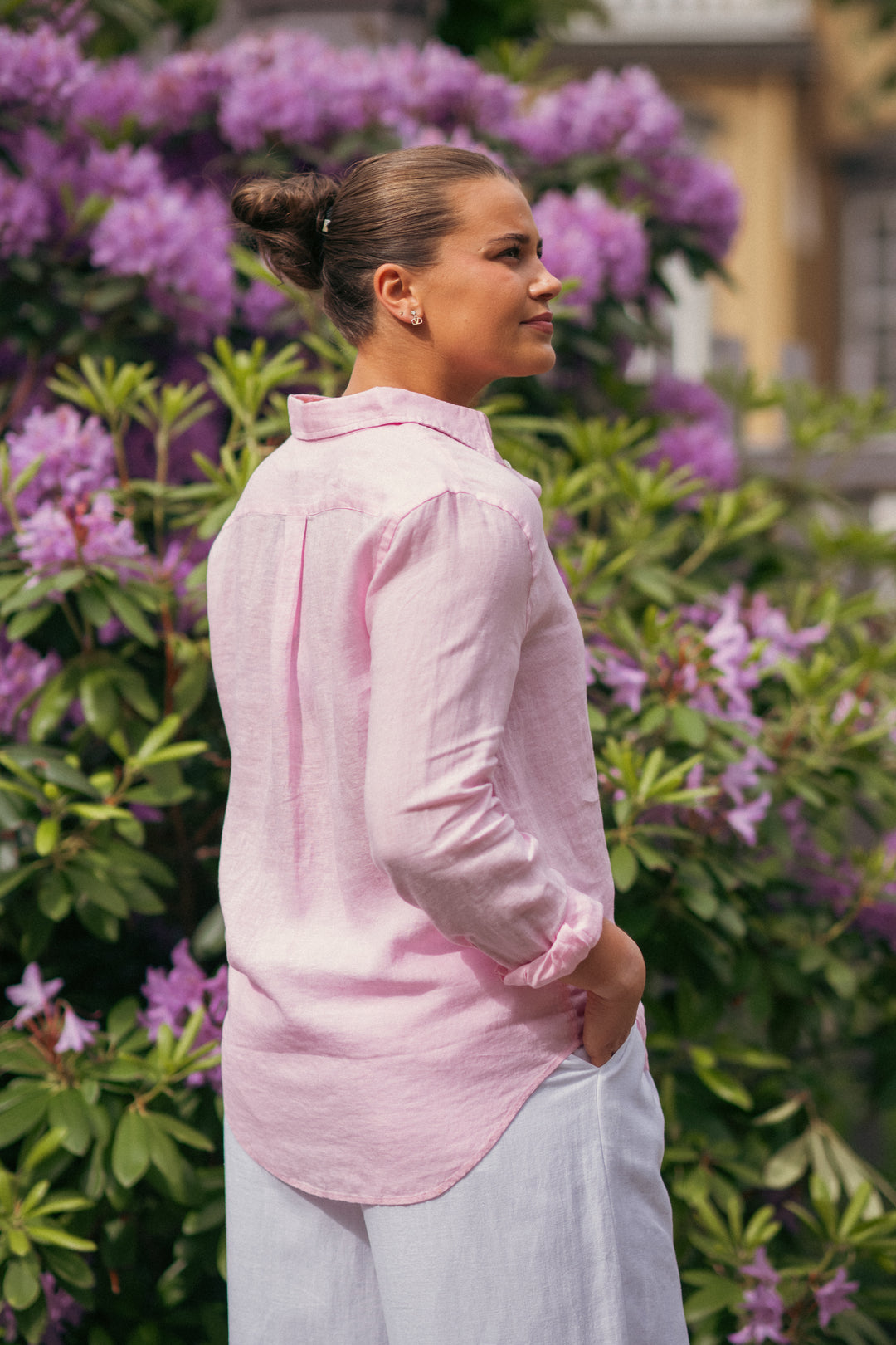 Classic-Long Sleeve-Button Front Shirt