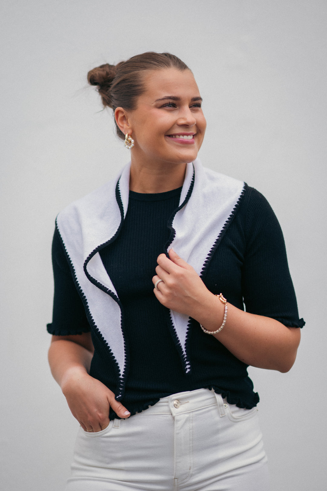 Mina Stitched Merino Scarf