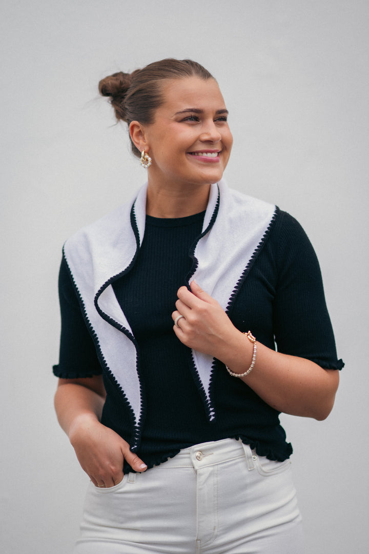 Mina Stitched Merino Scarf